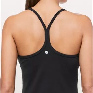 NWOT LULULEMON black power yoga Y tank light support women size 4